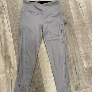 Victorias Secret Gray Women's High-Waisted Leggings Mesh Details Size Small